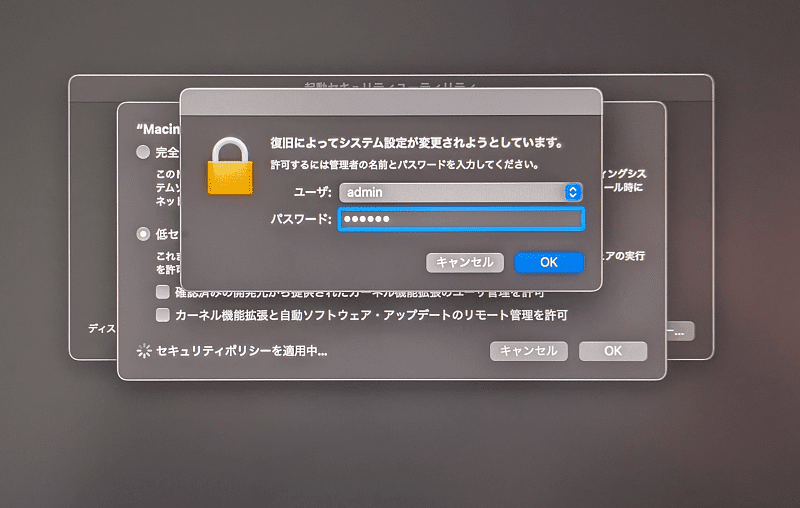 パスワードを入力