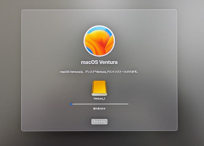 インストールが開始されます