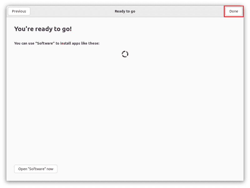 You're ready to go!