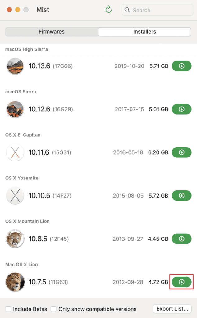 10.7.5ダウンロード
