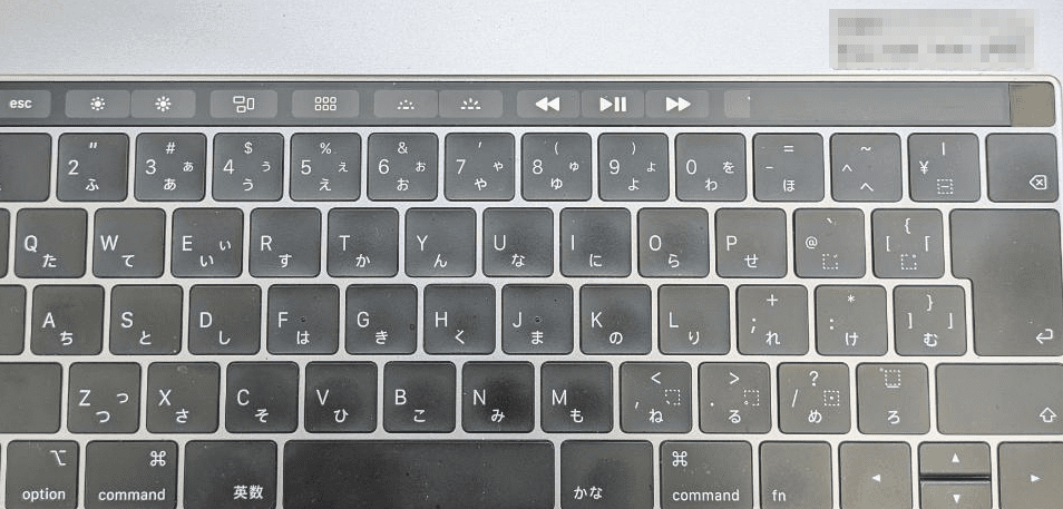 タッチバーの表示不具合