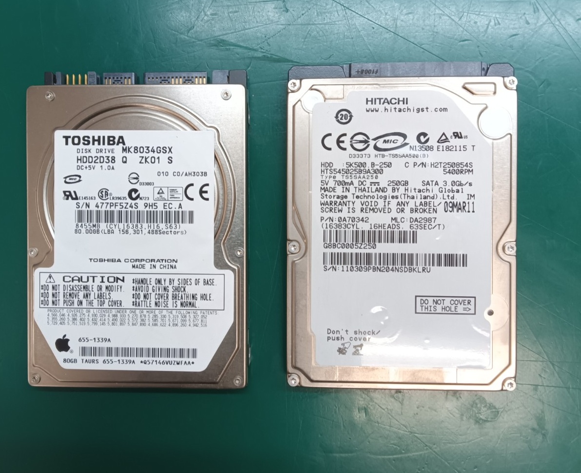 MacBook 2006年から取り出しHDD